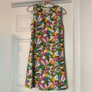 Flora Bea La Sirene aline dress sleeveless pullover multicolor size Small